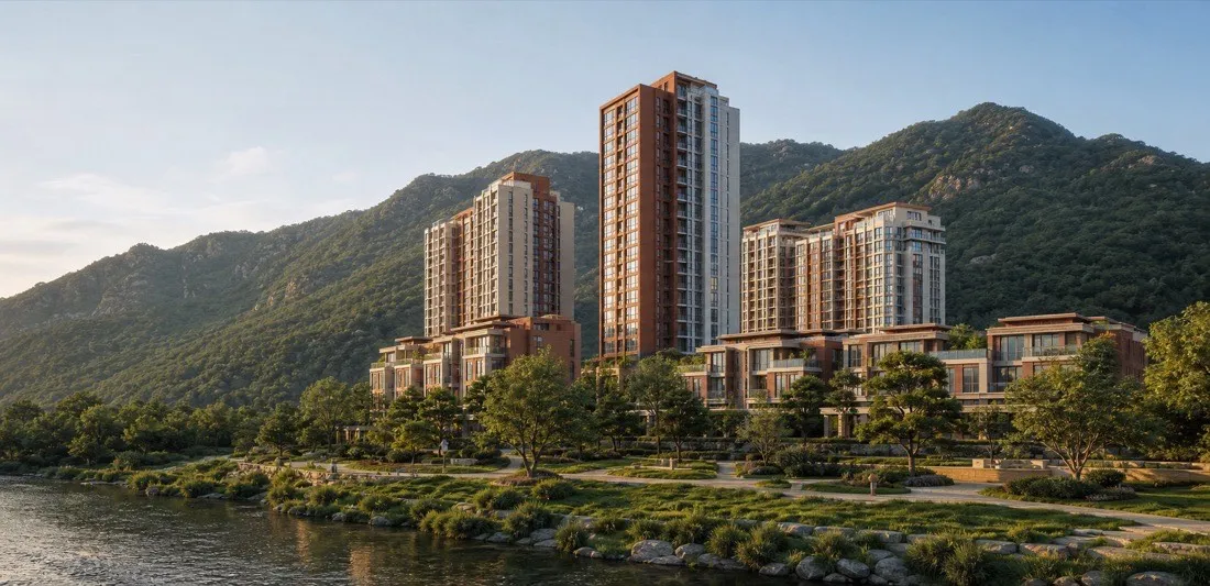 조망 중심 하이엔드 단지 분양 사이트 히어로 (데모)